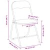 vidaXL Sedia pieghevole 2 pcs Nero 48 x 44 x 78 cm Velluto