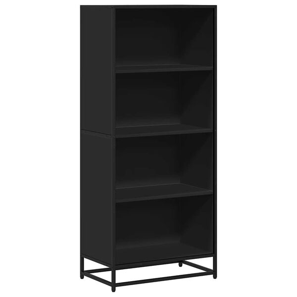 vidaXL Libreria Nera 60x35x139 cm in Truciolato
