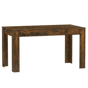 vidaXL Tavolo da Pranzo Rovere Fumo 140x74,5x76 cm Legno Multistrato