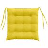 vidaXL Cuscini per Seduta 4 pcs Giallo Chiaro 40 x 40 x 6 cm Tessuto