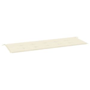 vidaXL Cuscino per Panca Crema 150x50x4 cm in Tessuto Oxford