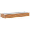 vidaXL Letto rialzato da giardino Marrone Chiaro 290 x 100 x 36 cm