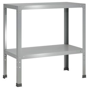 vidaXL Tavolo da rinvaso 100 x 40 x 80 cm Acciaio zincato Argento