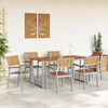 vidaXL Set da Pranzo per Giardino 7 pcs Grigio