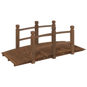 vidaXL Ponte Giardino Ringhiere 150x67x56cm Legno Massello Abete Rosso