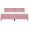 vidaXL Letto a molle con materasso Rosa 200 x 180 cm Poliestere