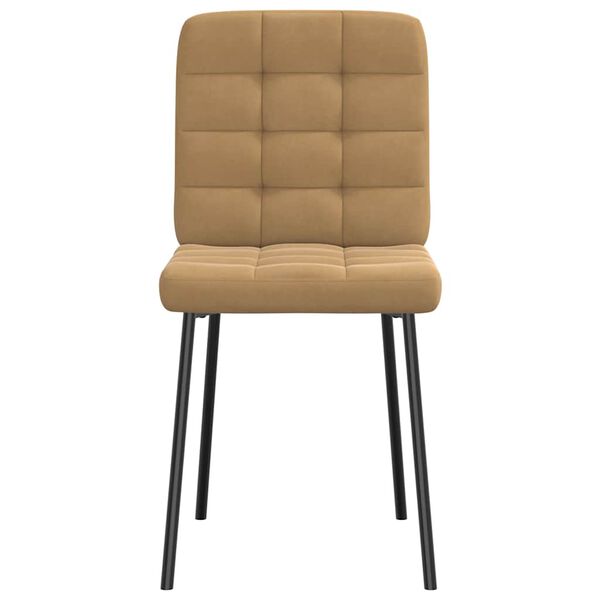 vidaXL Sedie da Pranzo 4 pz Marroni in Velluto