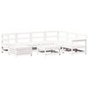 vidaXL Set Divani da Giardino 8 pz in Legno Massello di Pino Bianco
