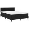 vidaXL Letto a molle con strisce LED Nero 140 x 200 cm Tessuto
