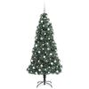 vidaXL Albero di Natale artificiale pre-illuminato con set di palline