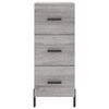 vidaXL Credenza Grigio Sonoma 34,5x34x180 cm in Legno Multistrato