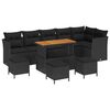 vidaXL Set Divano da Giardino 10 pz Nero polyrattan