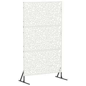 vidaXL Schermo per Privacy 100 x 50 x 180 cm Acciaio Bianco