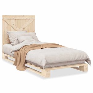 vidaXL Giroletto con Testiera 90x200 cm in Legno Massello di Pino