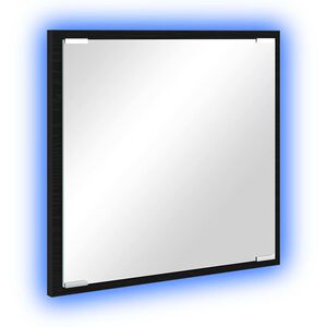 vidaXL Specchio da bagno LED Rovere Nero 40 x 37 x 8.5 cm