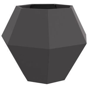 vidaXL Fioriera Nero 100 x 100 x 80 cm Acciaio