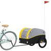 vidaXL Rimorchio da Bici Nero e Giallo 45 kg in Ferro