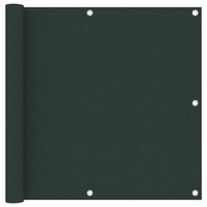 vidaXL Paravento da Balcone Verde Scuro 90x500 cm Tessuto Oxford