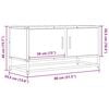 vidaXL Mobile TV Rovere Sonoma 80x34,5x40 cm Legno Multistrato Metallo