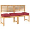 vidaXL Cuscino per seduta pallet 4 pcs Rosso Vino 40 x 40 x 8 cm