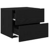 vidaXL Armadio da Notte con cassetto 2 pcs Rovere Nero 50 x 39 x 41 cm