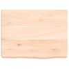 vidaXL Piano Bagno 40x30x(2-6) cm in Legno Massello Non Trattato