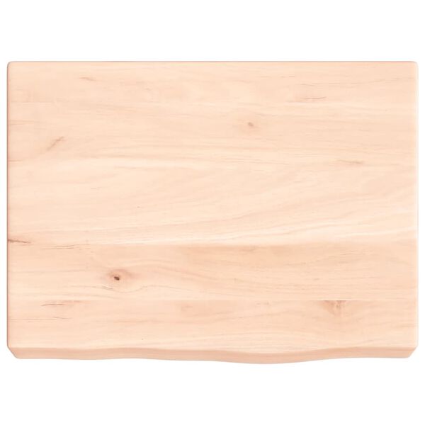 vidaXL Piano Bagno 40x30x(2-6) cm in Legno Massello Non Trattato