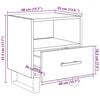 vidaXL Armadio da Notte con cassetto Legno vecchio 40 x 35 x 47,5 cm