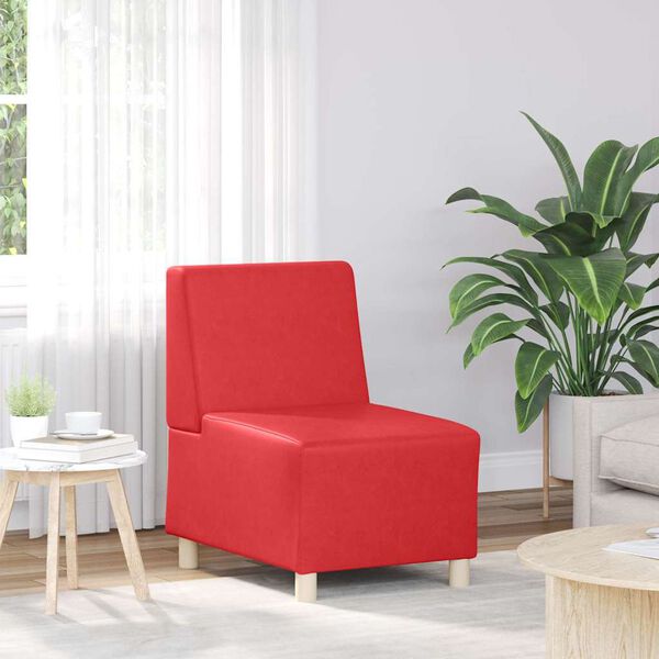 vidaXL Unit&agrave; di Divano Modulare Senza Braccioli 2 pcs Rosso