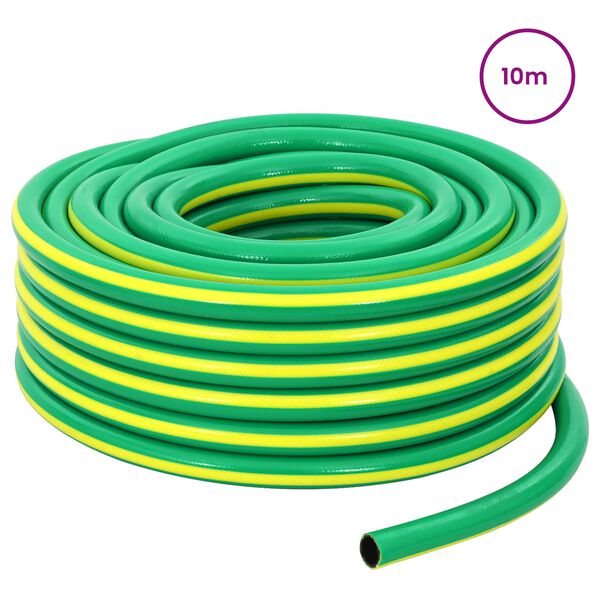 vidaXL Tubo da Giardino 5-Ply Verde e Giallo 1 / 2'' 10 m PVC