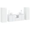vidaXL Set di mobili per il bagno 5 pz Bianco Lucido