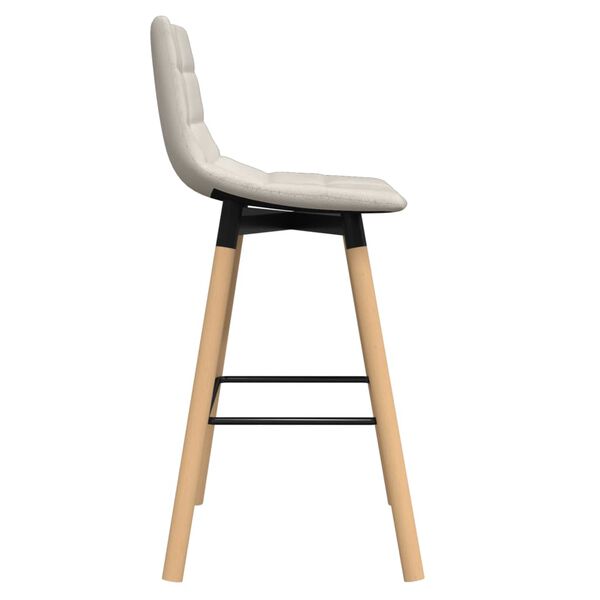 vidaXL Sgabello da Bar Crema in Tessuto