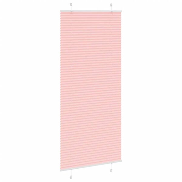 vidaXL Tenda Plissettata Rosa 85x200 cm Larghezza Tessuto 84,4 cm