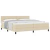 vidaXL Letto box spring con materasso Crema 200 x 200 cm Tessuto