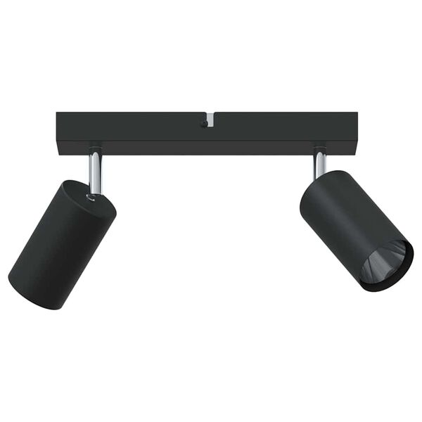 vidaXL Faretto da soffitto Nero 26 x 5.5 x 16.5 cm Acciaio