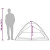 vidaXL Tenda da Campeggio a Cupola 2 Persone Grigio e Arancione