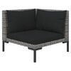 vidaXL Set Divani da Giardino 13 pz Cuscini in Polyrattan Grigio Scuro