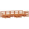 vidaXL Set Lounge da Giardino 8 pcs Marrone Cera