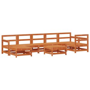 vidaXL Set Lounge da Giardino 8 pcs Marrone Cera