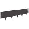 vidaXL Bordura per Prato 10 pcs 100 x 25 cm Acciaio Nero