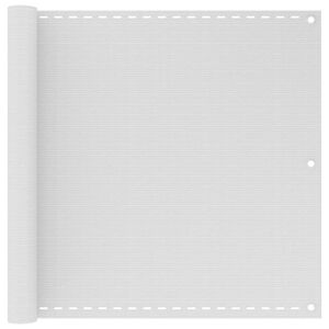 vidaXL Paravento da Balcone HDPE 90x400 cm Bianco