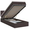 vidaXL Letto ottomano con materasso Marrone Scuro 90 x 190 cm Tessuto