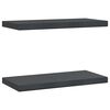 vidaXL Mensole a Muro 2 pz 50x23,5 cm Nero in Acciaio Inossidabile