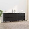 vidaXL Sideboards 3 pcs Rovere Nero 60 x 35 x 70 cm Legno multistrato