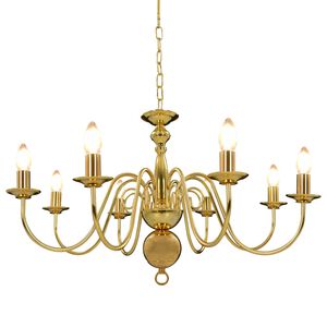 vidaXL Lampadario Oro con 8 Lampadine E14