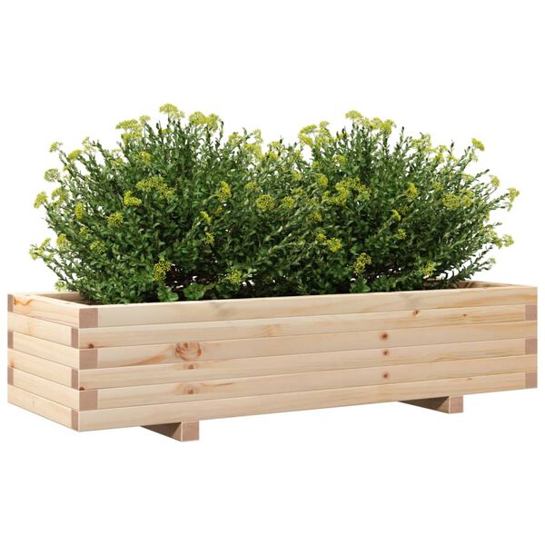 vidaXL Fioriera da Giardino 110x40x26,5 cm in Legno Massello di Pino