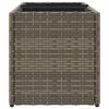 vidaXL Fioriere da Giardino con 2 Vasi Grigie 72x30x32 cm Polyrattan