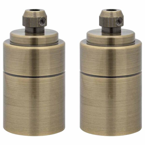 vidaXL Portalampade 2 pz Bronzo E27