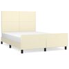 vidaXL Giroletto con Testiera Crema 140x190 cm in Similpelle