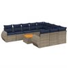 vidaXL Set Divani da Giardino 11 pz con Cuscini Grigio in Polyrattan